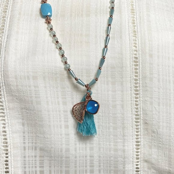 Stretch Tassel Beaded Necklace/Bracelet - Green - Picture 8 of 8